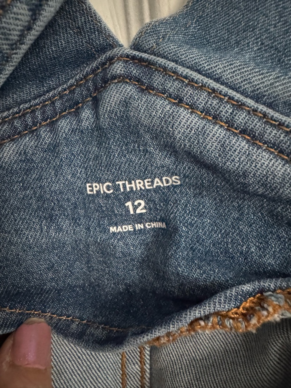 Epic Threads Girls Blue Denim Overalls with Striped Tee - Picture 13 of 13